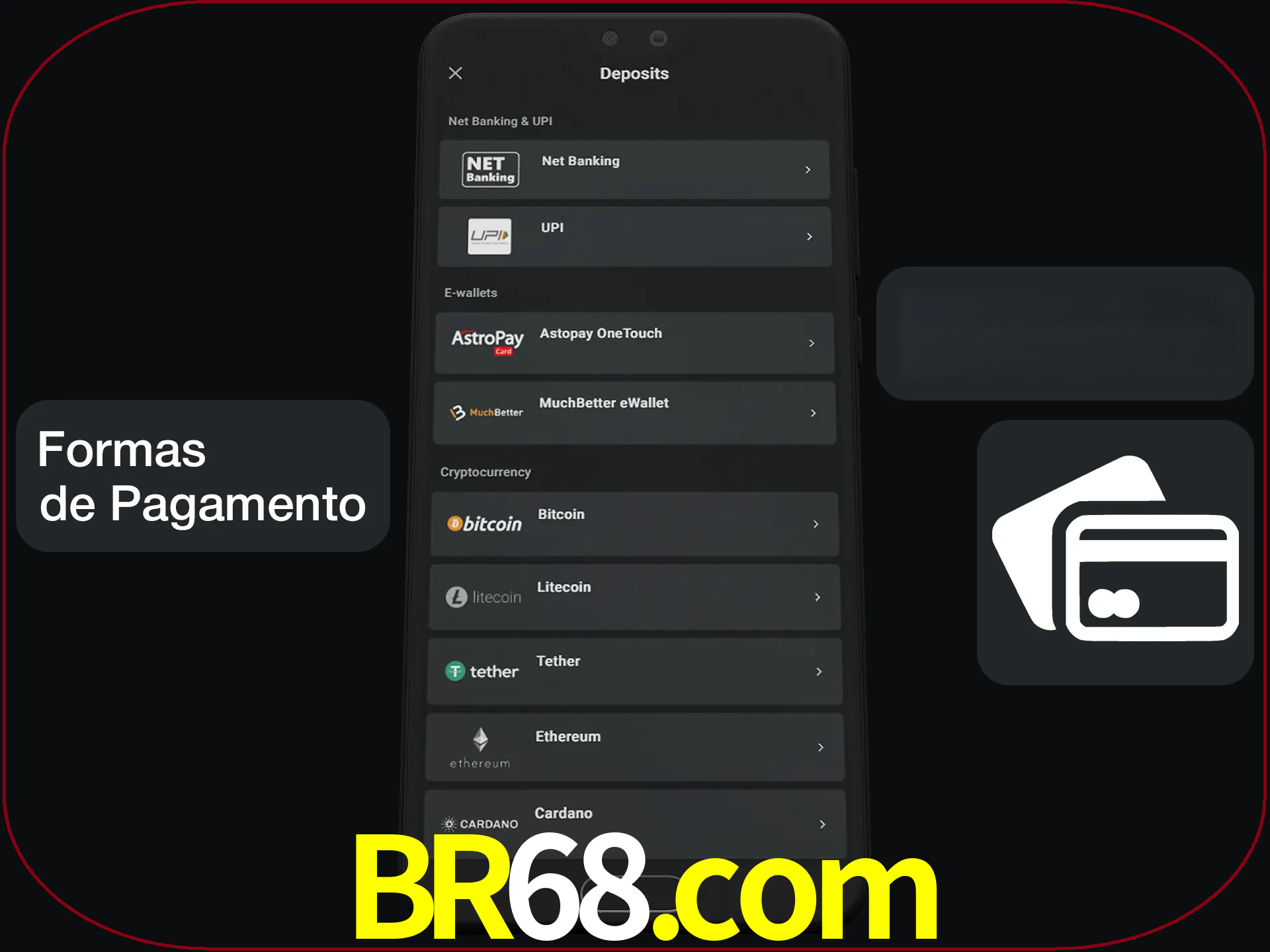 Escolha a forma de pagamento de sua preferência.