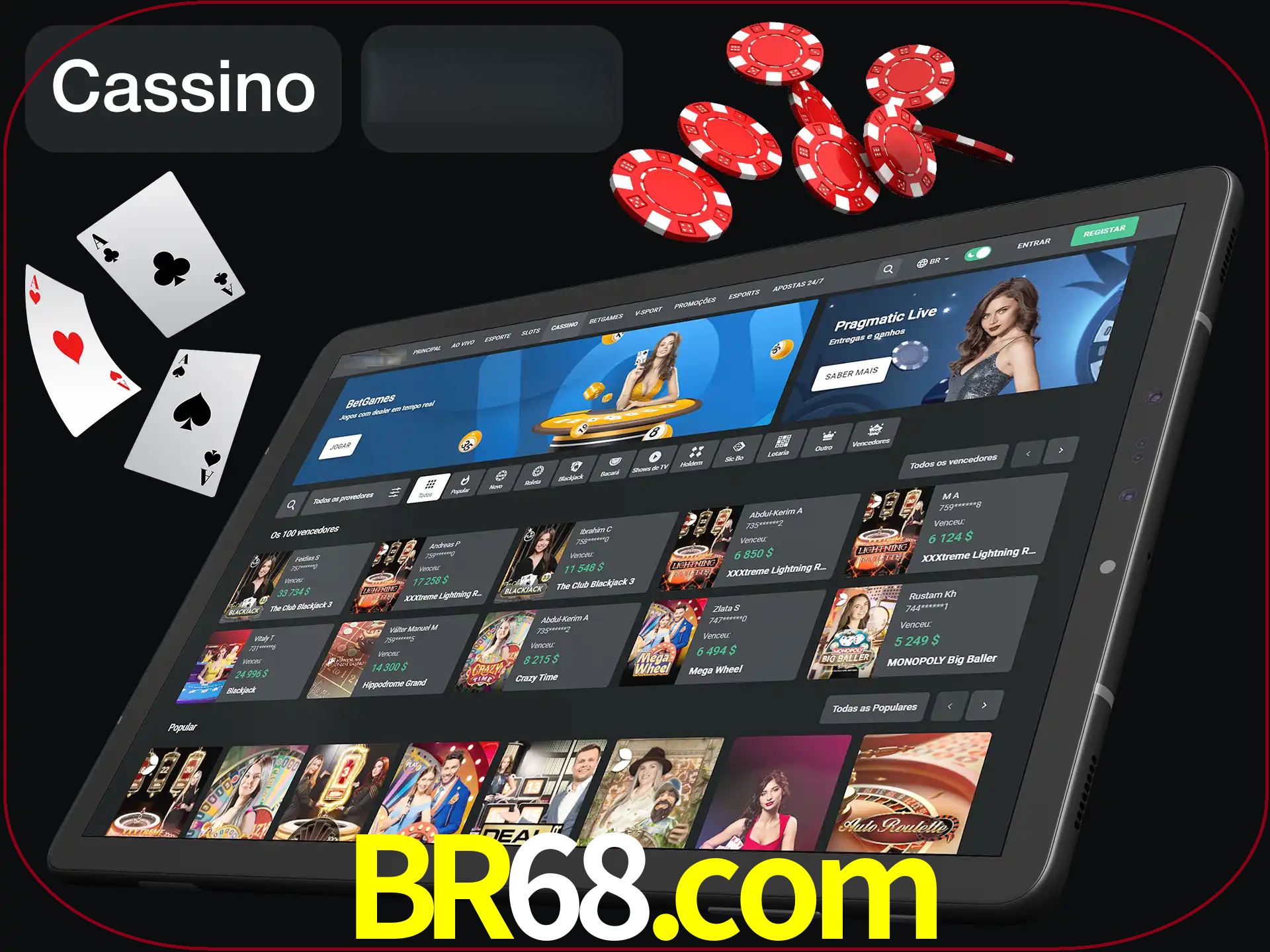 Jogue vários jogos de cassino em nosso cassino.