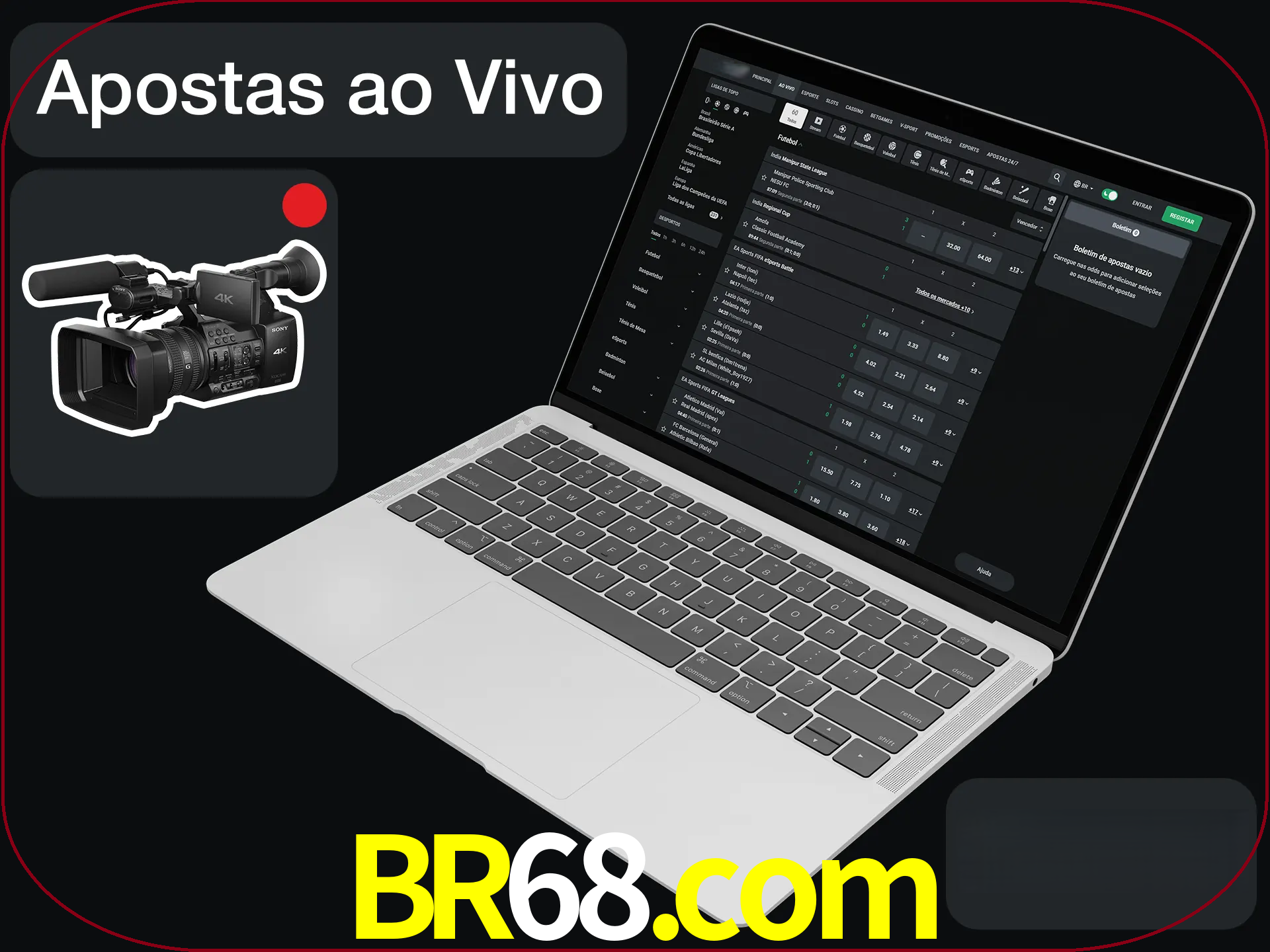 Aposte em formato ao vivo em nosso site.