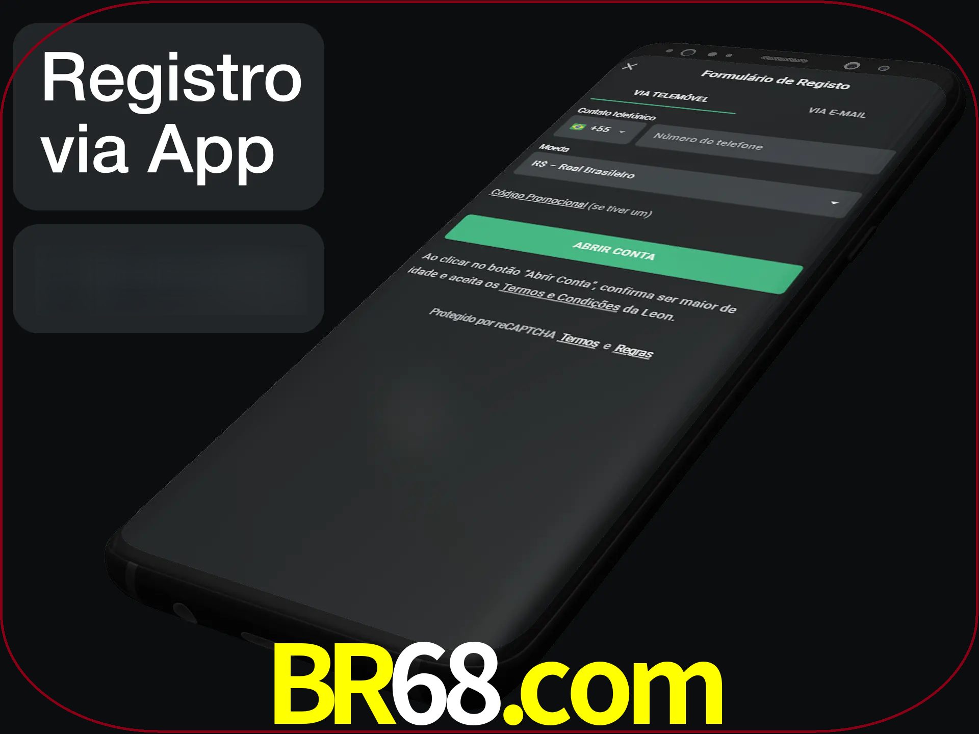 Registre-se quiclly em LeonBet usando o aplicativo.